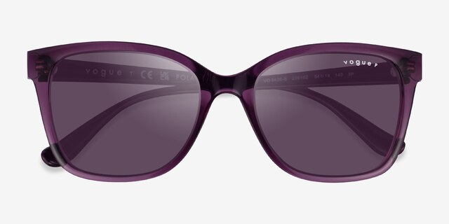 Vogue Eyewear VO5426S Transparent Purple PlasticSunglass Frames from EyeBuyDirect, Closed View