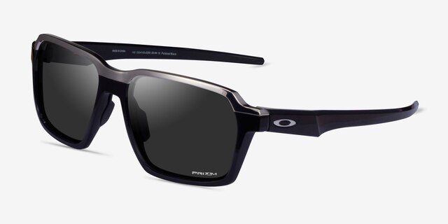 Oakley Parlay Polished Black PlasticSunglass Frames from EyeBuyDirect, Angle View