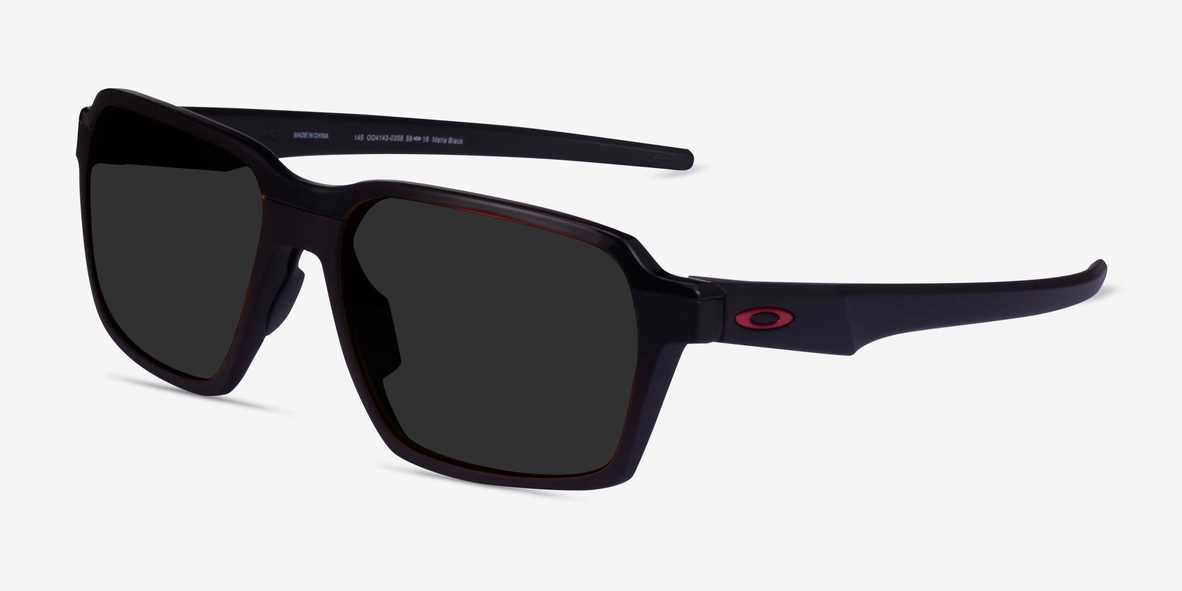 Oakley Parlay - Rectangle Polished Black Frame Sunglasses For Men