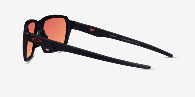 Oakley Parlay Matte Black PlasticSunglass Frames from EyeBuyDirect, Side View