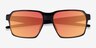 Oakley Parlay Matte Black PlasticSunglass Frames from EyeBuyDirect, Closed View