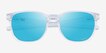 Oakley Ojector Polished Clear PlasticSunglass Frames from EyeBuyDirect, Closed View