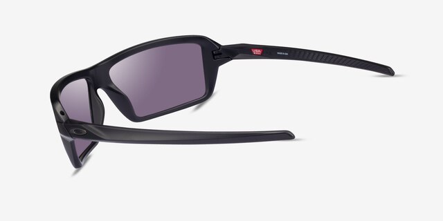 Oakley Cables Matte Black PlasticSunglass Frames from EyeBuyDirect, Side View