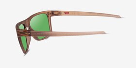 Oakley Leffingwell Matte Sepia Plastique Soleil de Lunette de vue d'EyeBuyDirect, Vue de Côté