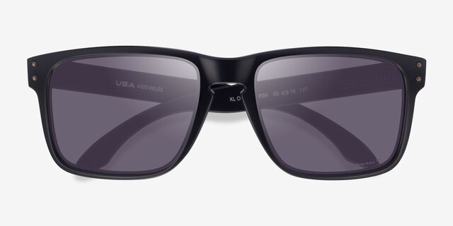 Oakley Holbrook Xl Matte Black PlasticSunglass Frames from EyeBuyDirect, Closed View