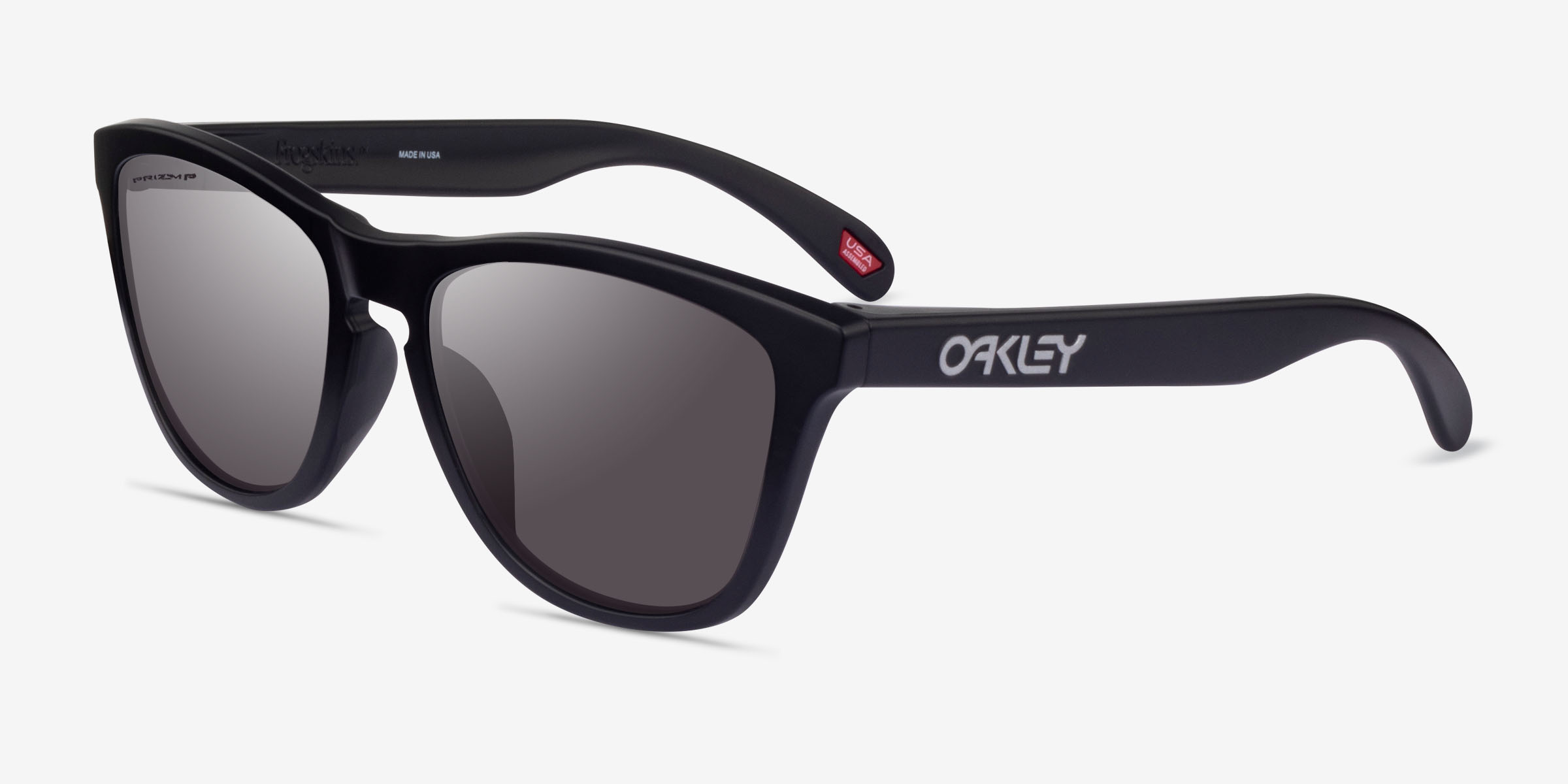 Oakley OO9245 Frogskins TM - Square Matte Black Frame Sunglasses For ...