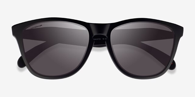 Oakley OO9245 Frogskins Tm Matte Black PlasticSunglass Frames from EyeBuyDirect, Closed View