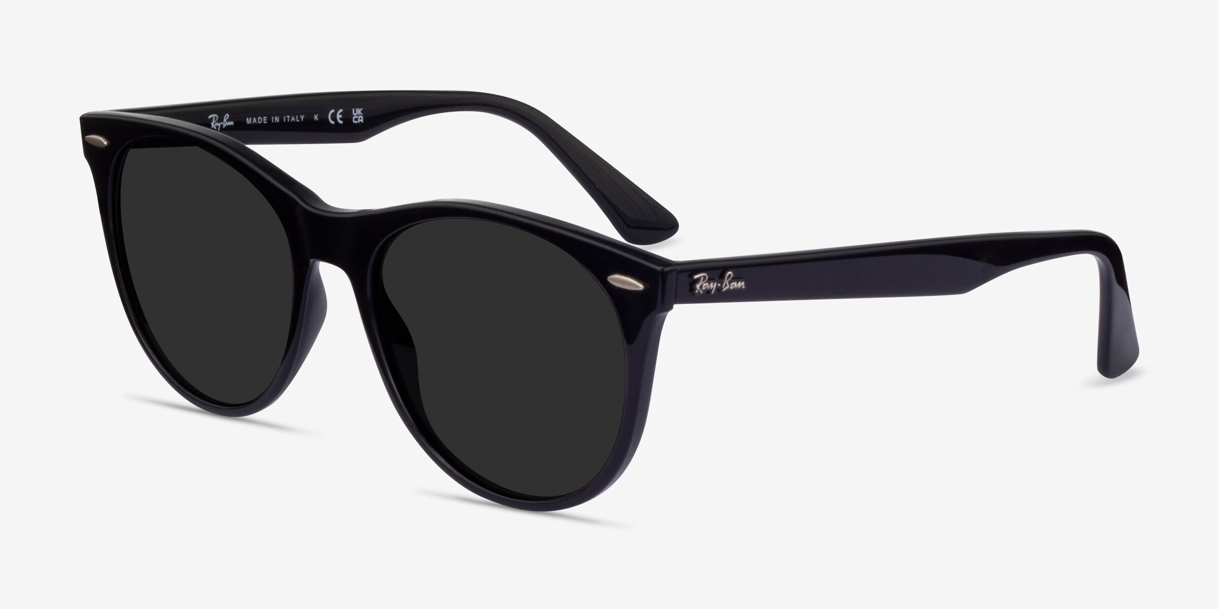 Ray-Ban RB2185 - Round Black Frame Prescription Sunglasses
