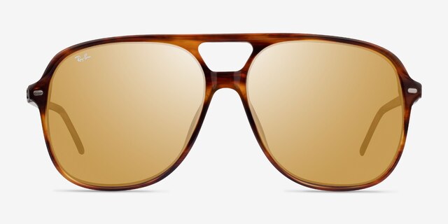 Ray-Ban RB2198 Bill Striped Tortoise AcétateSoleil de Lunette de vue d'EyeBuyDirect, Vue de Face