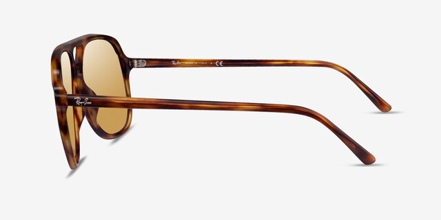 Ray-Ban RB2198 Bill Striped Tortoise AcétateSoleil de Lunette de vue d'EyeBuyDirect, Vue de Côté