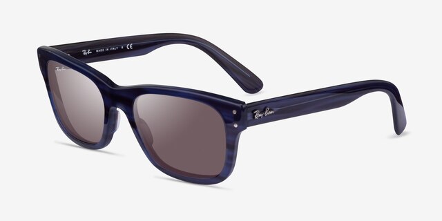 Ray-Ban RB2283 Striped Blue AcetateSunglass Frames from EyeBuyDirect, Angle View