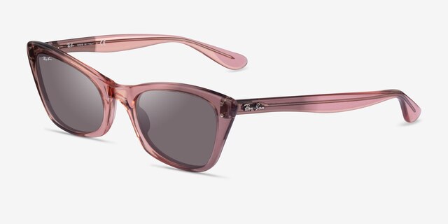 Ray-Ban RB2299 Transparent Pink AcetateSunglass Frames from EyeBuyDirect, Angle View