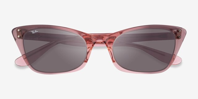 Ray-Ban RB2299 Transparent Pink AcetateSunglass Frames from EyeBuyDirect, Closed View