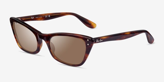 Ray-Ban RB2299 Striped Tortoise AcetateSunglass Frames from EyeBuyDirect, Angle View