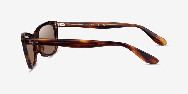 Ray-Ban RB2299 Striped Tortoise AcetateSunglass Frames from EyeBuyDirect, Side View