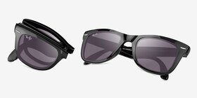 Ray-Ban RB4105 Noir Plastique Soleil de Lunette de vue d'EyeBuyDirect, Vue de Côté