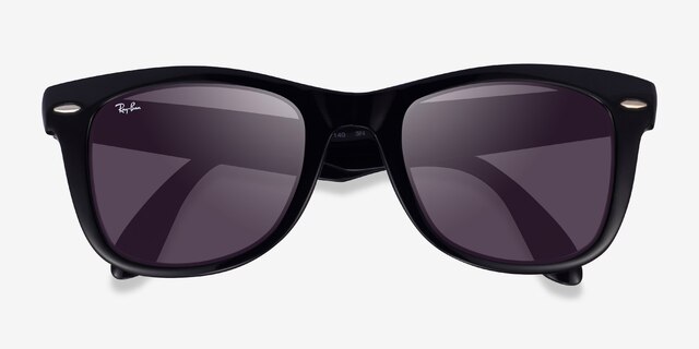 Ray-Ban RB4105 Black PlasticSunglass Frames from EyeBuyDirect, Closed View