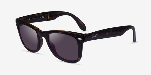 Ray-Ban RB4105 Light Tortoise PlasticSunglass Frames from EyeBuyDirect, Angle View