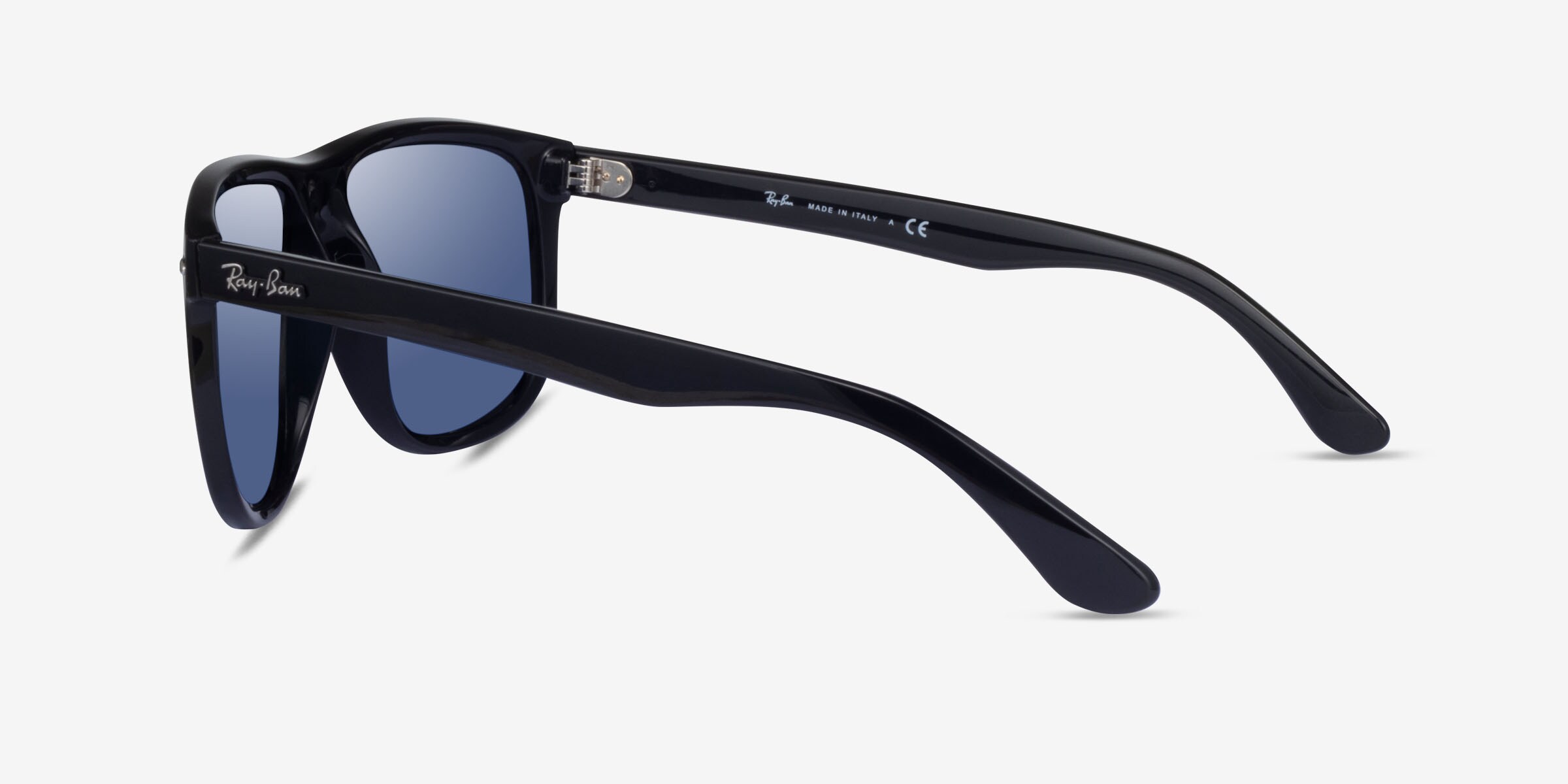Ray-Ban RB4147 - Square Satin Black Frame Sunglasses For Men