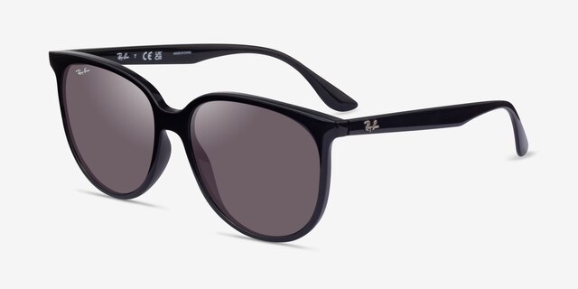 Ray-Ban RB4378 Black PlasticSunglass Frames from EyeBuyDirect, Angle View