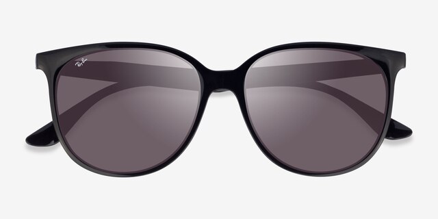 Ray-Ban RB4378 Black PlasticSunglass Frames from EyeBuyDirect, Closed View