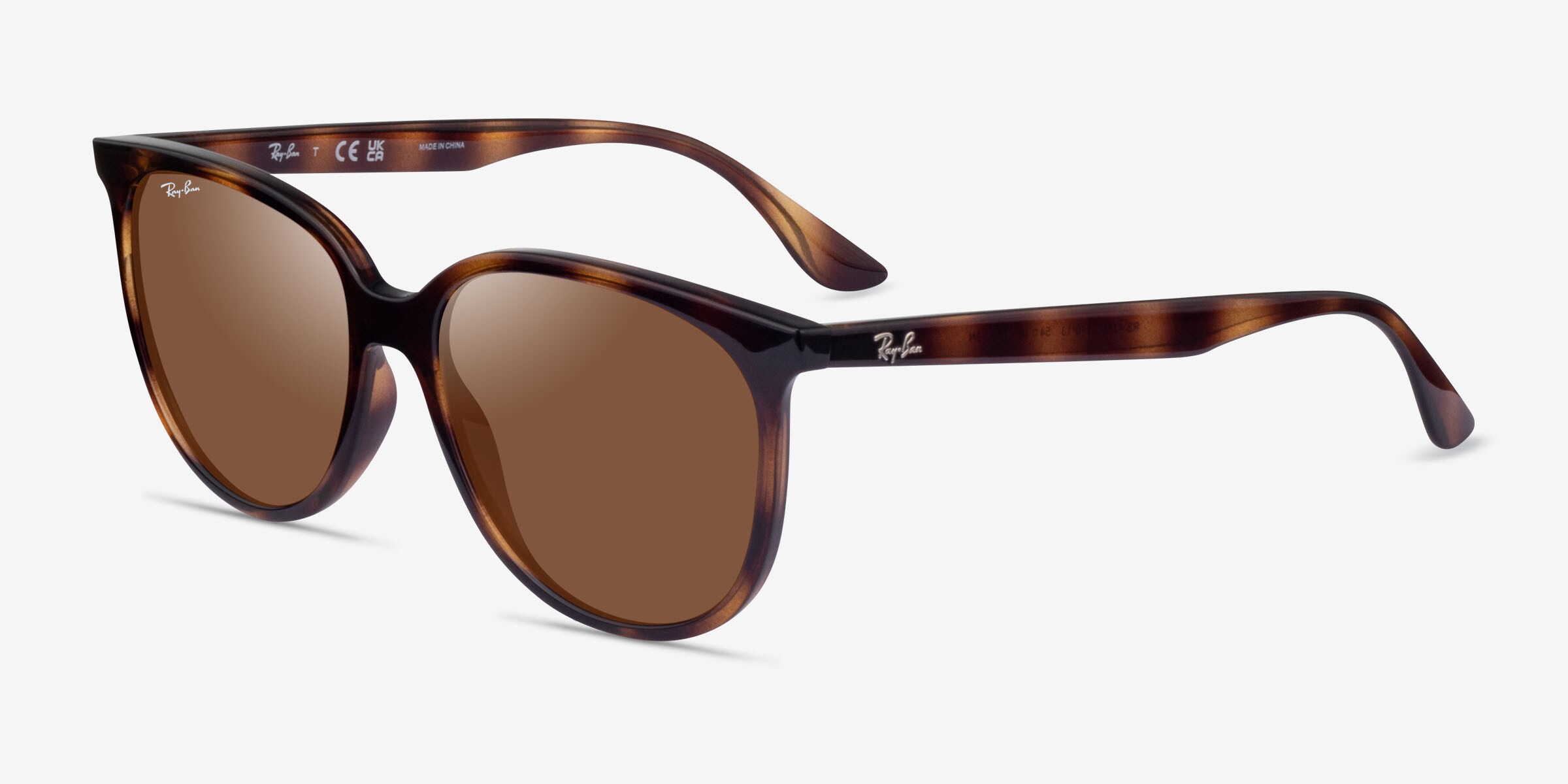 Round Ray-Ban sunglasses, glossy tortoise frame. Ray-Ban RX7046 Tortoise Eyeglasses | Includes FREE Rx Lenses main image 3