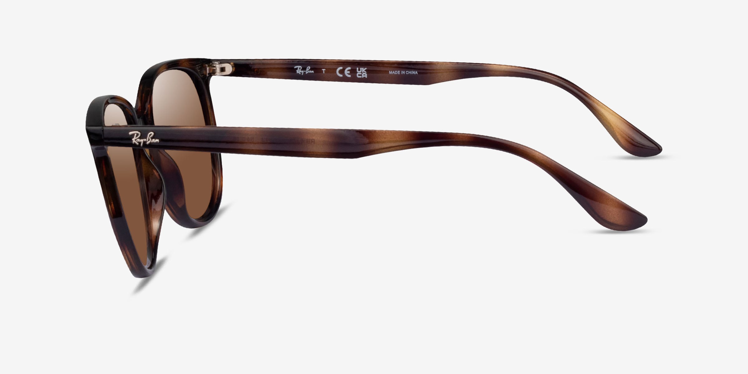 Ray-Ban round tortoise brown and grey modern sunglasses Ray-Ban Mens Modern Sunglasses, Tortoise, Small US at Amazon  main image 4