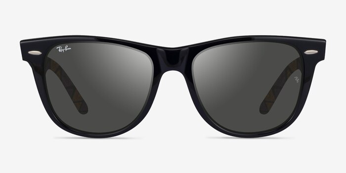 Ray-Ban RB2140 Wayfarer Satin Black Acetate Sunglass Frames from EyeBuyDirect