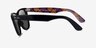 Ray-Ban RB2140 Wayfarer Satin Black AcetateSunglass Frames from EyeBuyDirect, Side View