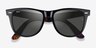Ray-Ban RB2140 Wayfarer Satin Black AcetateSunglass Frames from EyeBuyDirect, Closed View