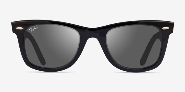 Ray-Ban RB2140 Wayfarer Shiny Black AcetateSunglass Frames from EyeBuyDirect, Front View