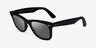 Ray-Ban RB2140 Wayfarer Shiny Black AcetateSunglass Frames from EyeBuyDirect, Angle View