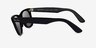 Ray-Ban RB2140 Wayfarer Shiny Black AcetateSunglass Frames from EyeBuyDirect, Side View