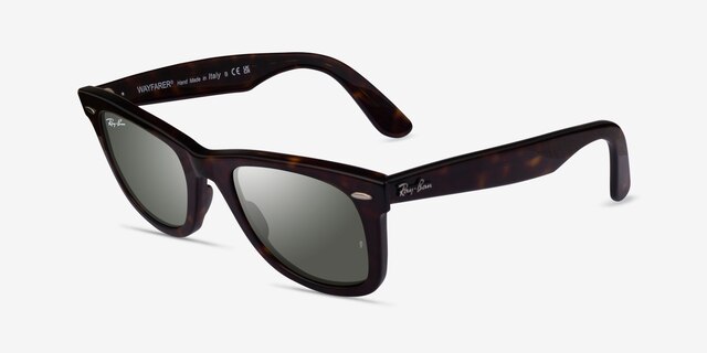 Ray-Ban RB2140 Wayfarer Shiny Tortoise AcetateSunglass Frames from EyeBuyDirect, Angle View