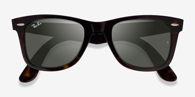 Ray-Ban RB2140 Wayfarer Shiny Tortoise AcetateSunglass Frames from EyeBuyDirect, Closed View