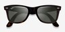 Ray-Ban RB2140 Wayfarer Shiny Tortoise AcetateSunglass Frames from EyeBuyDirect, Closed View