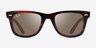 Ray-Ban RB2140 Wayfarer Striped Red AcetateSunglass Frames from EyeBuyDirect, Front View