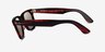 Ray-Ban RB2140 Wayfarer Striped Red AcetateSunglass Frames from EyeBuyDirect, Side View