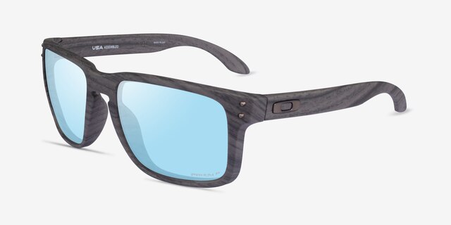 Oakley Holbrook Xl Woodgrain PlasticSunglass Frames from EyeBuyDirect, Angle View