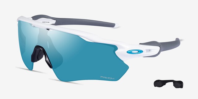 Oakley Radar Ev Matte Gray Smoke PlasticSunglass Frames from EyeBuyDirect, Angle View