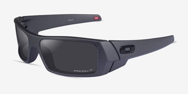Oakley Gascan Polished Black PlasticSunglass Frames from EyeBuyDirect, Angle View