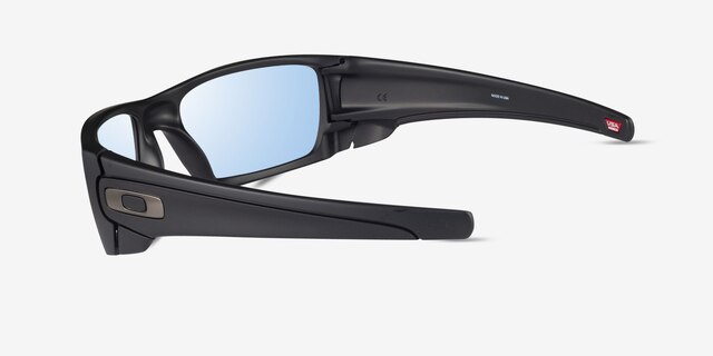 Oakley Fuel Cell Matte Black PlasticSunglass Frames from EyeBuyDirect, Side View