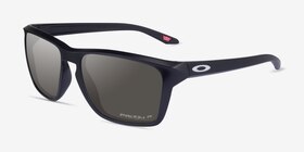 Oakley Sylas Polished Black Plastique Soleil de Lunette de vue d'EyeBuyDirect, Vue d'Angle
