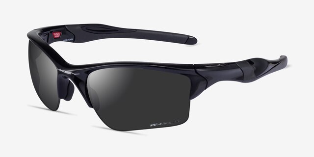 Oakley OO9154 Half Jacket 2.0 Shinny Black PlasticSunglass Frames from EyeBuyDirect, Angle View