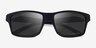 Oakley Gibston Matte Gray Smoke PlastiqueSoleil de Lunette de vue d'EyeBuyDirect, Vue Rapprochée