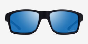 Oakley Gibston Polished Black Plastique Soleil de Lunette de vue d'EyeBuyDirect, Vue de Face