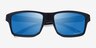 Oakley Gibston Polished Black PlasticSunglass Frames from EyeBuyDirect, Closed View