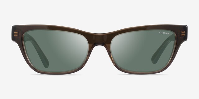 Vogue Eyewear VO5514S Transparent Dark Khaki AcetateSunglass Frames from EyeBuyDirect, Front View
