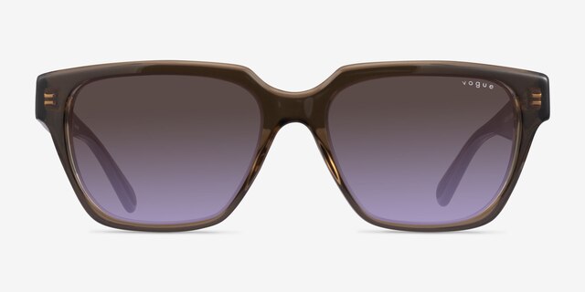 Vogue Eyewear VO5512S Transparent Dark Khaki AcetateSunglass Frames from EyeBuyDirect, Front View