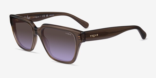 Vogue Eyewear VO5512S Transparent Dark Khaki AcetateSunglass Frames from EyeBuyDirect, Angle View
